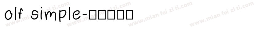 olf simple字体转换